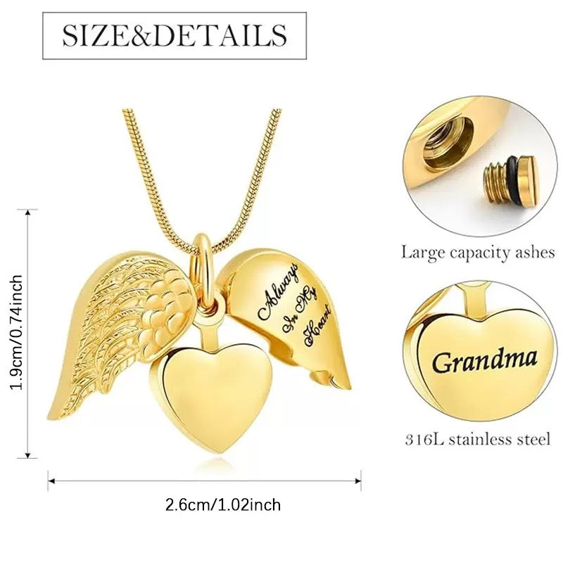 Double layer can be opened heart urn pendant memory pendant