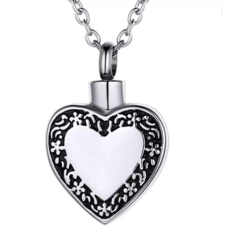 Heart Keepsakes Pendant for Ashes Keep In Memorial