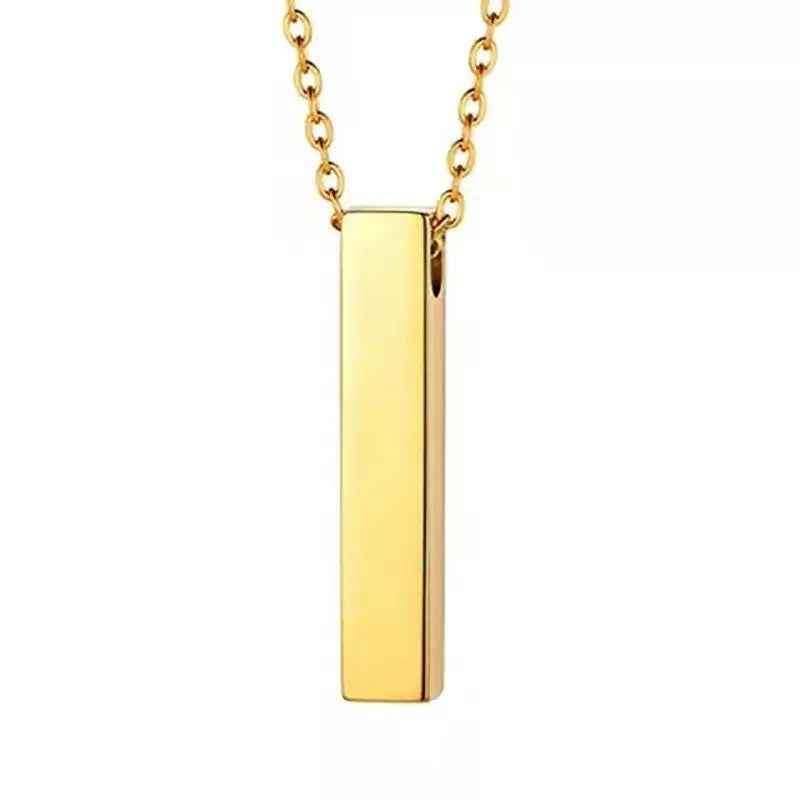 New Design Ashes Straight Bar Pendant for Men and Women