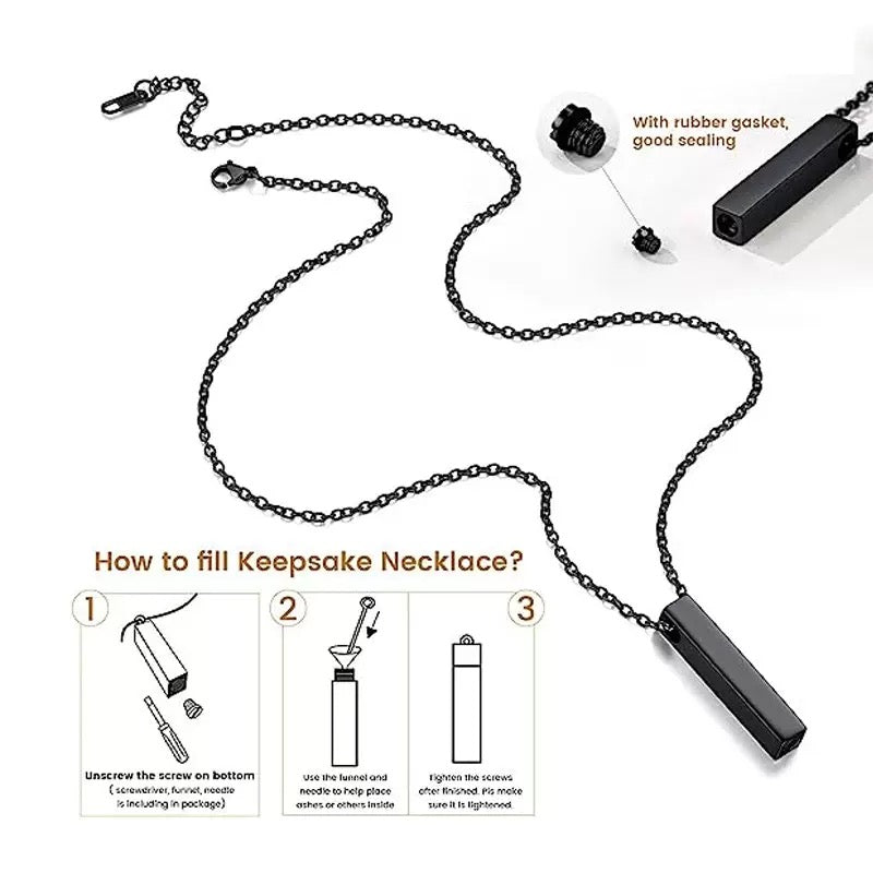 New Design Ashes Straight Bar Pendant for Men and Women