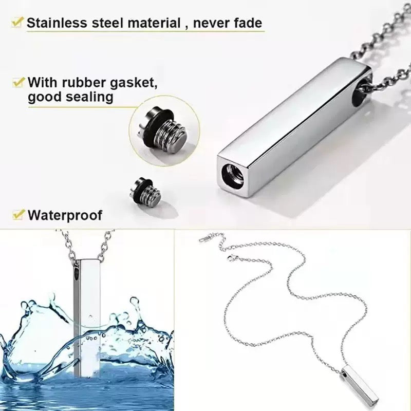 New Design Ashes Straight Bar Pendant for Men and Women