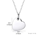 Heart Cremation Urn Pendant — dimensions
