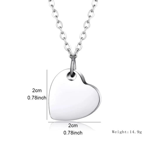 Heart Cremation Urn Pendant — dimensions